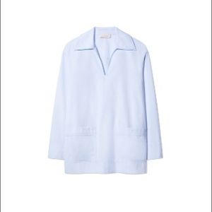 Tory Burch Cotton Tunic Light Blue Size Small NWT